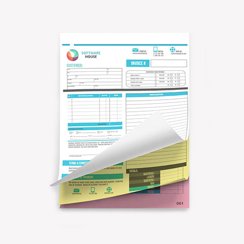 3 Part Carbonless Forms Printing, 3 Part NCR Business Forms