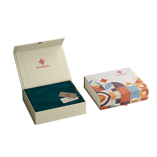 Apparel rigid boxes with full color printing, matte lamination and magnetic closure, suitable for premium apparel brands
