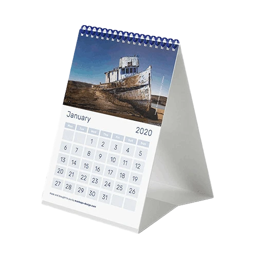 Table Calendar with wiro binding and full color printing