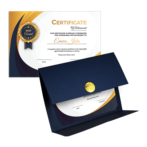 Luxury Custom Made Certificate Holders