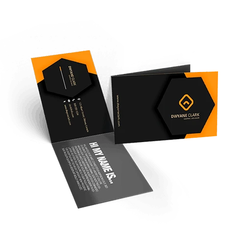 Premium folded business cards with pantone (PMS) color printing