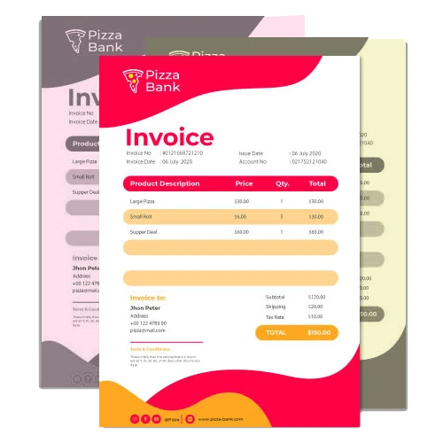 3 part carbonless forms with full color printing and numbering