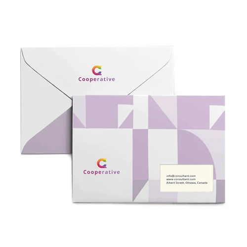 6 x 9 inch size envelopes, full color printed on white paper, suitable for booklets and catalogs
