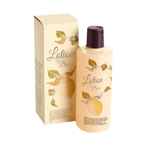 Custom packaging for lotion and skin care products with brand logo and colors