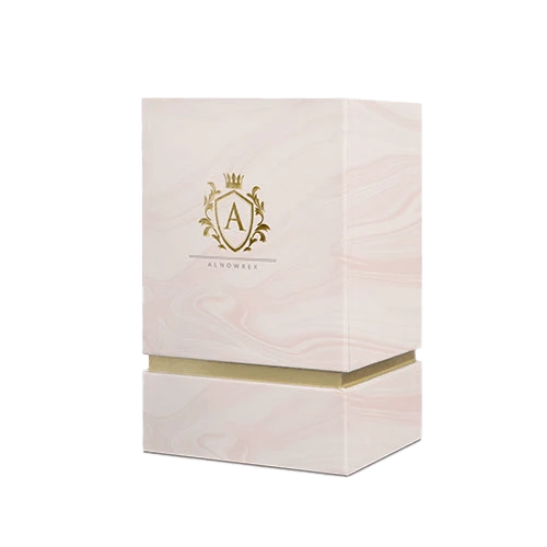 Shoulder neck rigid box with full color printing and gold foiling, a perfect packaging solution for perfumes
